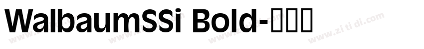 WalbaumSSi Bold字体转换